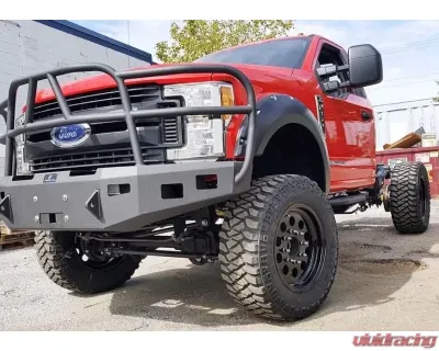 Hammerhead Armor F-250-F-550 Front Winch Bumper Full Brushguard For 17-18 Ford F250-F-550 Black Steel X-Series - 600-56-0588