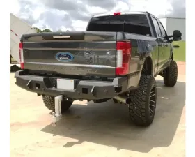Hammerhead Armor F-250-450 Rear Bumper With Sensors Flush Mount For 17-18 Ford F250-F-550 Black Steel
