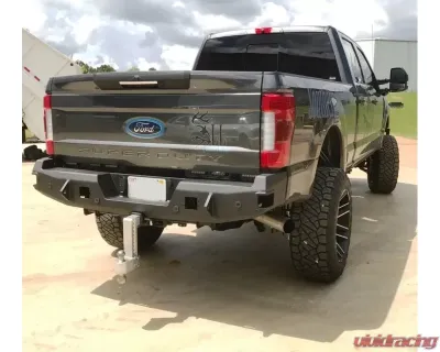 Hammerhead Armor F-250-450 Rear Bumper With Sensors Flush Mount For 17-18 Ford F250-F-550 Black Steel - 600-56-0592