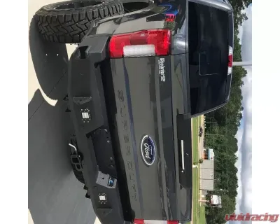Hammerhead Armor F-250-450 Rear Bumper With Sensors Flush Mount For 17-18 Ford F250-F-550 Black Steel - 600-56-0592