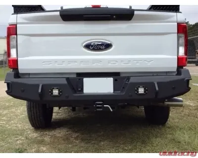 Hammerhead Armor F-250-450 Rear Bumper With Sensors Flush Mount For 17-18 Ford F250-F-550 Black Steel - 600-56-0592