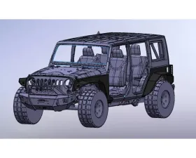 Hammerhead Armor Jeep JK Replacement Wide Rear Flares For 07-18 Wrangler JK Black Steel