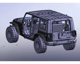 Hammerhead Armor Jeep JK Replacement Wide Front Flares For 07-18 Wrangler JK Black Steel