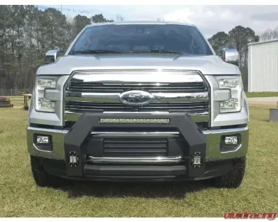 Hammerhead Armor F-150 Bumper Bull Bar With Flush Mount Led Lights For 09-18 Ford F-150 Wrinkle Black - 600-56-0605