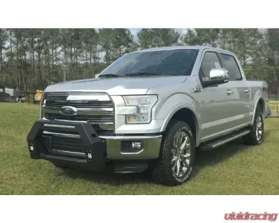 Hammerhead Armor F-150 Bumper Bull Bar With Flush Mount Led Lights For 09-18 Ford F-150 Wrinkle Black - 600-56-0605