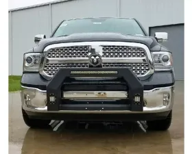 Hammerhead Armor RAM Bumper Bull Bar With Flush Mount Led Lights For 13-18 RAM 1500 Wrinkle Black