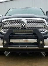 Hammerhead Armor RAM Bumper Bull Bar With Flush Mount Led Lights For 13-18 RAM 1500 Wrinkle Black                                     - 600-56-0609 - Image 2