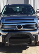 Hammerhead Armor Tundra Bumper Bull Bar With Flush Mount Led Lights For 07-18 Toyota Tundra Wrinkle Black                                     - 600-56-0613 - Image 2