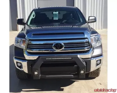 Hammerhead Armor Tundra Bumper Bull Bar With Flush Mount Led Lights For 07-18 Toyota Tundra Wrinkle Black - 600-56-0613