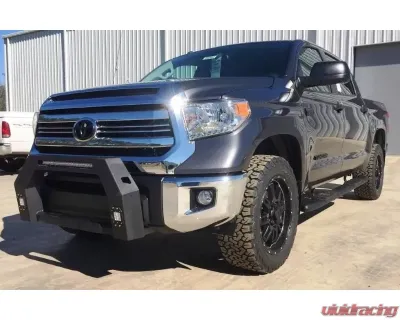Hammerhead Armor Tundra Bumper Bull Bar With Flush Mount Led Lights For 07-18 Toyota Tundra Wrinkle Black - 600-56-0613