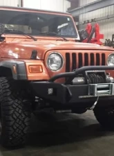 Hammerhead Armor Jeep TJ Pre Runner Front Winch Bumper For 97-06 Wrangler TJ Black Steel                                     - 600-56-0626 - Image 2