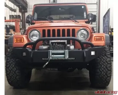 Hammerhead Armor Jeep TJ Pre Runner Front Winch Bumper For 97-06 Wrangler TJ Black Steel - 600-56-0626