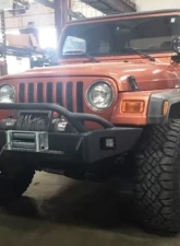 Hammerhead Armor Jeep TJ Pre Runner Front Winch Bumper For 97-06 Wrangler TJ Black Steel                                     - 600-56-0626 - Image 4