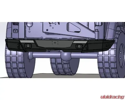Hammerhead Armor Jeep JK Rear Bumper Flush Mount For 07-18 Wrangler JK X Series Black - 600-56-0628