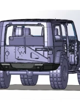 Hammerhead Armor Jeep JK Rear Bumper Flush Mount For 07-18 Wrangler JK X Series Black                                     - 600-56-0628 - Image 2