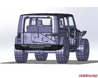 Hammerhead Armor Jeep JK Rear Bumper Flush Mount For 07-18 Wrangler JK X Series Black - 600-56-0628