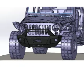 Hammerhead Armor Jeep JK Stubby Bumper Kit Front/Rear Bumper/Spare Tire Carrier/Running Boards For 07-18 Wrangler JK 2 Door X Series Black