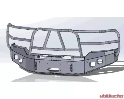Hammerhead Armor Silverado Front Winch Bumper X-Series Full Brushguard For 16-18 Silverado 1500 Black Steel - 600-56-0636