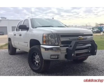 Hammerhead Armor Silverado Bumper Bull Bar For 07-13 Silverado 1500 With Flush Mount Led Lights Black Steel - 600-56-0637