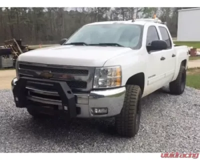 Hammerhead Armor Silverado Bumper Bull Bar For 07-13 Silverado 1500 With Flush Mount Led Lights Black Steel - 600-56-0637