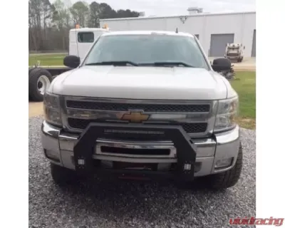 Hammerhead Armor Silverado Bumper Bull Bar For 07-13 Silverado 1500 With Flush Mount Led Lights Black Steel - 600-56-0637