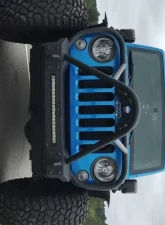 Hammerhead Armor Jeep JK Front Winch Bumper Minimalist Full Brushguard Stinger For 07-18 Wrangler JK Black Steel                                     - 600-56-0685 - Image 2