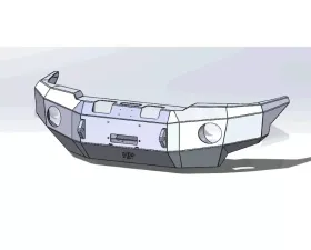 Hammerhead Armor Tacoma Front Winch Bumper No Brushguard For 05-11 Toyota Tacoma Black Steel