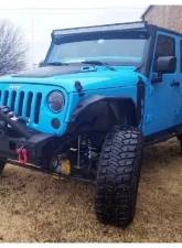 Hammerhead Armor Jeep JK Front Winch Bumper Minimalist Stinger For 07-18 Wrangler JK Black Steel Fits OEM Fog Lights                                     - 600-56-0696 - Image 2