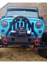 Hammerhead Armor Jeep JK Front Winch Bumper Minimalist Stinger For 07-18 Wrangler JK Black Steel Fits OEM Fog Lights                                     - 600-56-0696 - Image 3