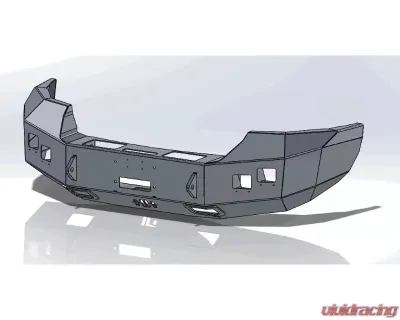 Hammerhead Armor Sierra Front Winch Bumper No Brushguard For 07-10 Sierra 2500-3500 Black Steel - 600-56-0732