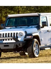 Hammerhead Armor Jeep JL Stubby Front Winch Bumper Pre Runner X Series 18-Pres Wranlger JL Black Steel                                     - 600-56-0757 - Image 2