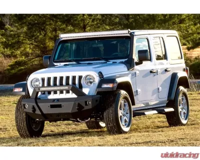 Hammerhead Armor Jeep JL Stubby Front Winch Bumper Pre Runner X Series 18-Pres Wranlger JL Black Steel - 600-56-0757