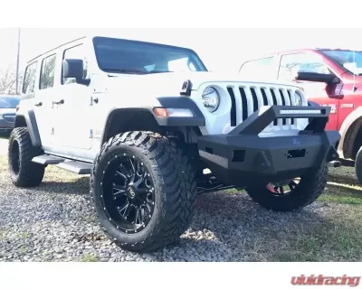 Hammerhead Armor Jeep JL Stubby Front Winch Bumper Pre Runner X Series 18-Pres Wranlger JL Black Steel - 600-56-0757