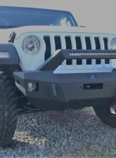 Hammerhead Armor Jeep JL Stubby Front Winch Bumper Pre Runner X Series 18-Pres Wranlger JL Black Steel                                     - 600-56-0757 - Image 4