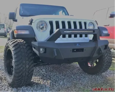 Hammerhead Armor Jeep JL Stubby Front Winch Bumper Pre Runner X Series 18-Pres Wranlger JL Black Steel - 600-56-0757