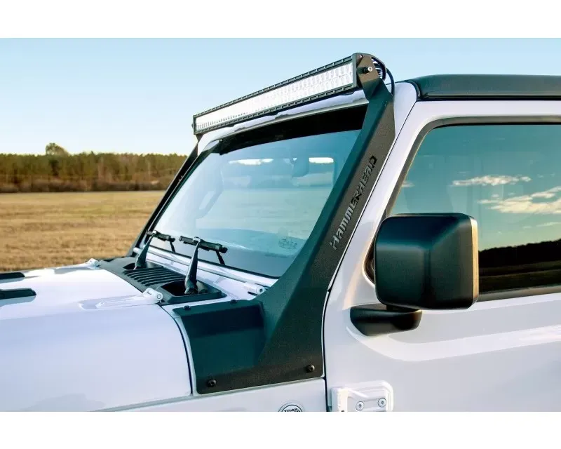 Hammerhead Armor Jeep JL A-Pillar 50 Inch Light Bar Mounts For 18-Pres Wrangler JL Black Steel - 600-56-0760