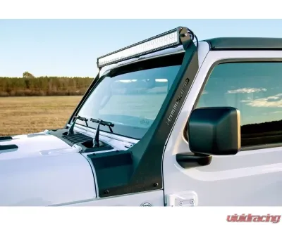Hammerhead Armor Jeep JL A-Pillar 50 Inch Light Bar Mounts For 18-Pres Wrangler JL Black Steel - 600-56-0760