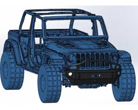 Hammerhead Armor Jeep JL Stubby Front Winch Bumper Pre Runner For 18-Pres Wrangler JL Black Steel