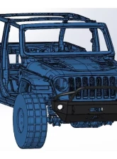Hammerhead Armor Jeep JL Stubby Front Winch Bumper Pre Runner For 18-Pres Wrangler JL Black Steel                                     - 600-56-0761 - Image 4