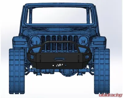 Hammerhead Armor Jeep JL Stubby Front Winch Bumper Pre Runner For 18-Pres Wrangler JL Black Steel - 600-56-0761