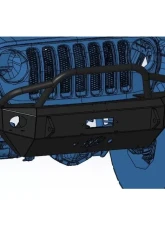 Hammerhead Armor Jeep JL Stubby Front Winch Bumper Pre Runner For 18-Pres Wrangler JL Black Steel                                     - 600-56-0761 - Image 4