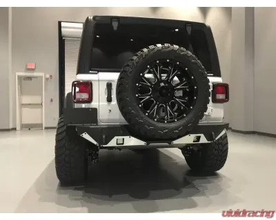 Hammerhead Armor Ravager Series Rear Bumper Stubby Wrinkle Black Finish Jeep Wrangler JL 2018-Present - 600-56-0794