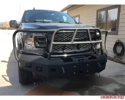 Hammerhead Armor F-150 Front Winch Bumper Full Brushguard For 18-Pres Ford F-150 Black Steel X-Series - 600-56-0814