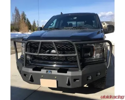 Hammerhead Armor F-150 Front Winch Bumper Full Brushguard For 18-Pres Ford F-150 Black Steel X-Series - 600-56-0814