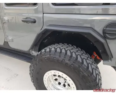 Hammerhead Armor Jeep JL Rear Fender Flares For 18-Pres Wrangler JL Black Steel Steel Ravager Series - 600-56-0827