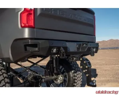 Hammerhead Armor Silverado Rear Bumper With Sensors Flush Mount For 19-Pres Silverado 1500 Black Steel - 600-56-0847