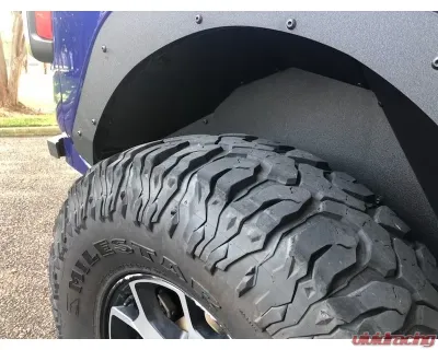Hammerhead Armor Jeep JL Inner Fenders Rear For 18-20 Wrangler JL Black Aluminum - 600-56-0858