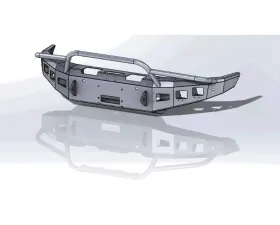 Hammerhead Armor Titan Front Winch Bumper Stand Winch Pre Runner For 16-20 Titan Black Steel