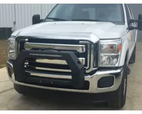 Hammerhead Armor F-250-F-550 Bull Bar Single Row Led Light Bar In The Top Bar For 11-16 Ford F-250-F-550 Wrinkle Steel