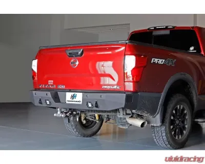 Hammerhead Armor Titan XD Rear Bumper With Sensors and BSM For 16-20 Titan XD Black Steel - 600-56-0908